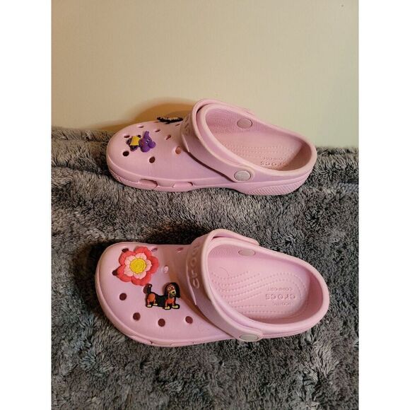 Crocs Clogs  Pink Size J 2 - Picture 4 of 5